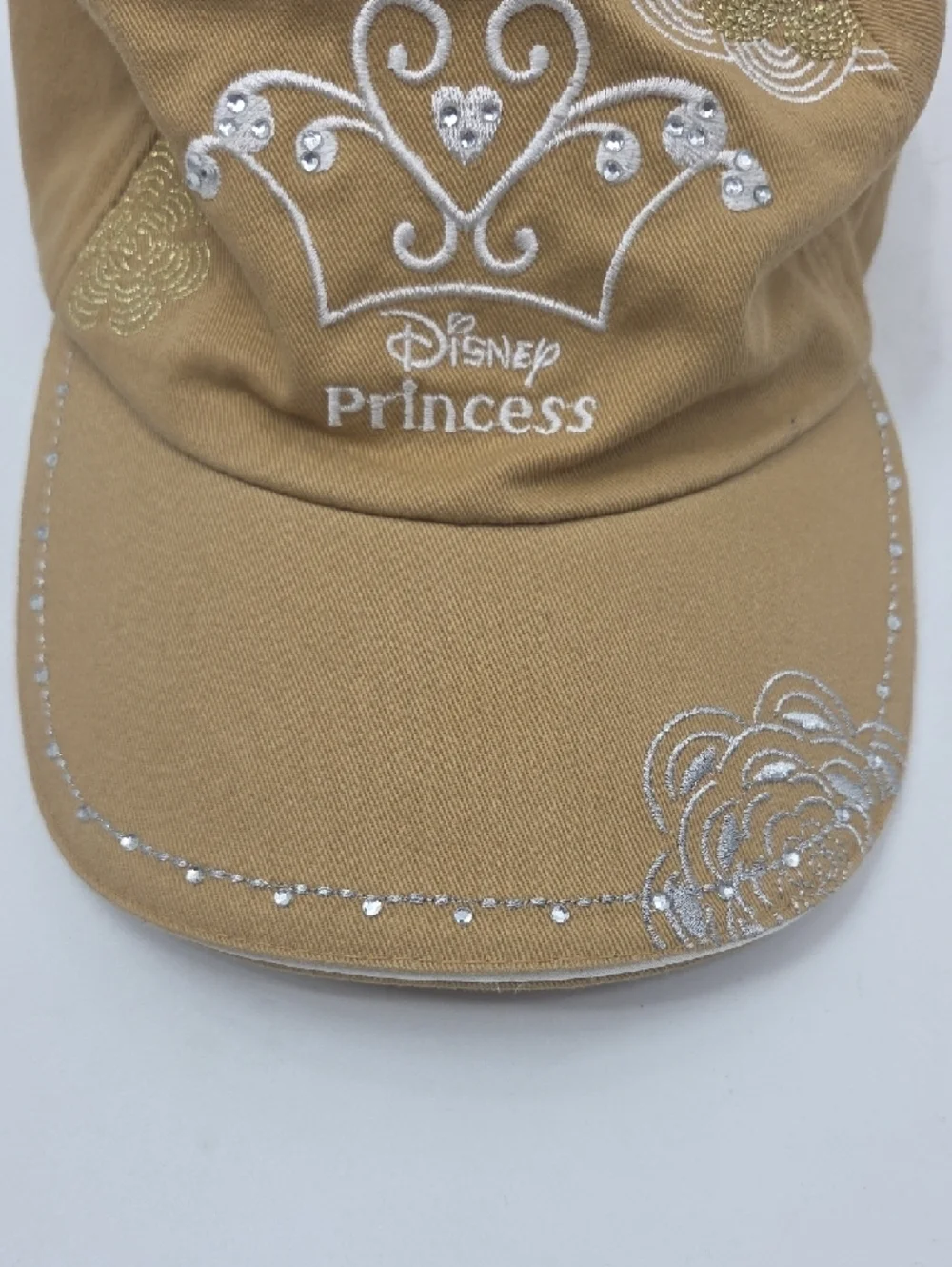 Disney Princess Gold-Tan Embroidered Tiara Cap